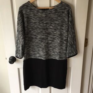 Loft black and white dress